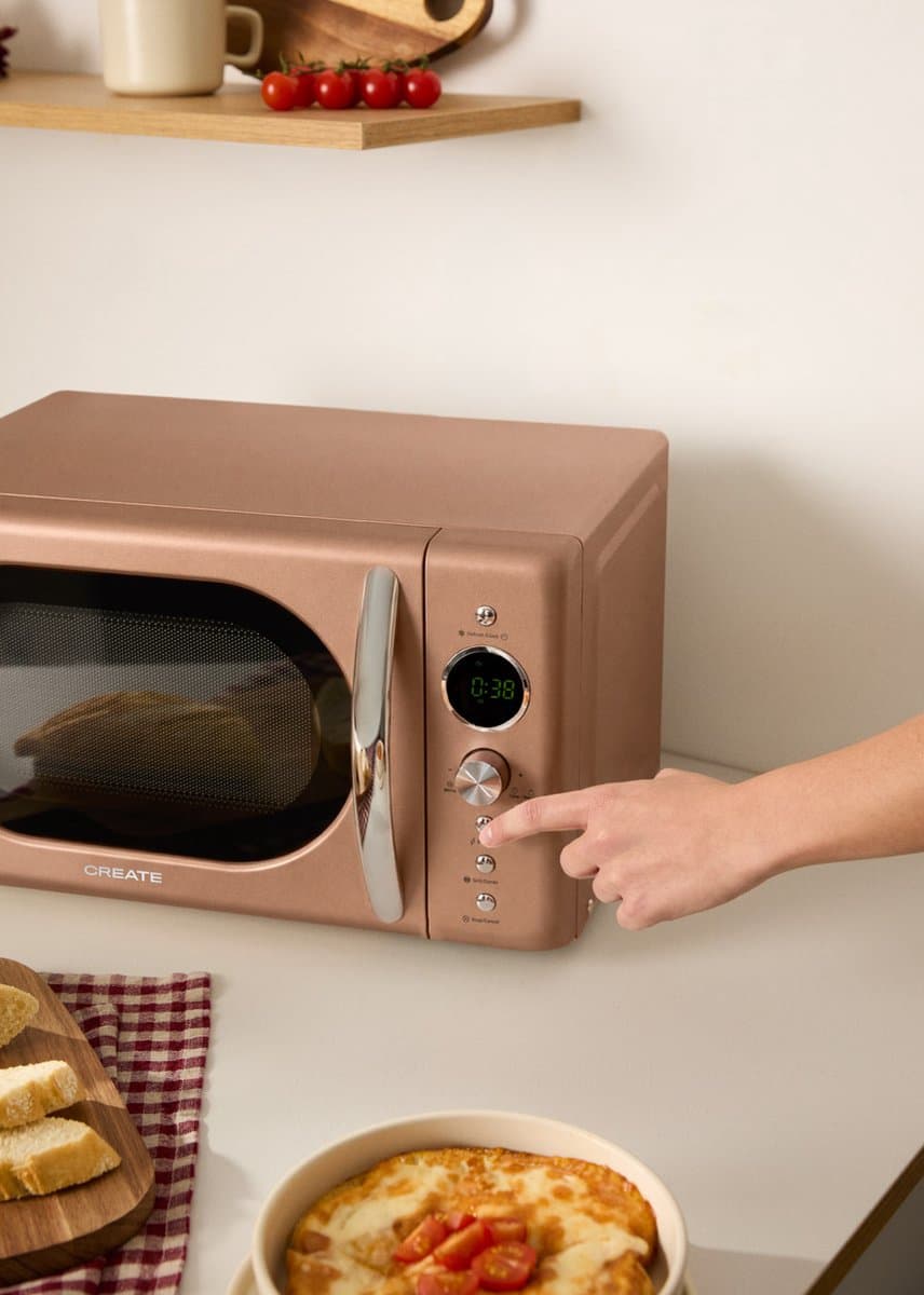 CREATE - Magnetron 20L digitale grill 900W - Mokka - MICROWAVE RETRO thumbnail 4