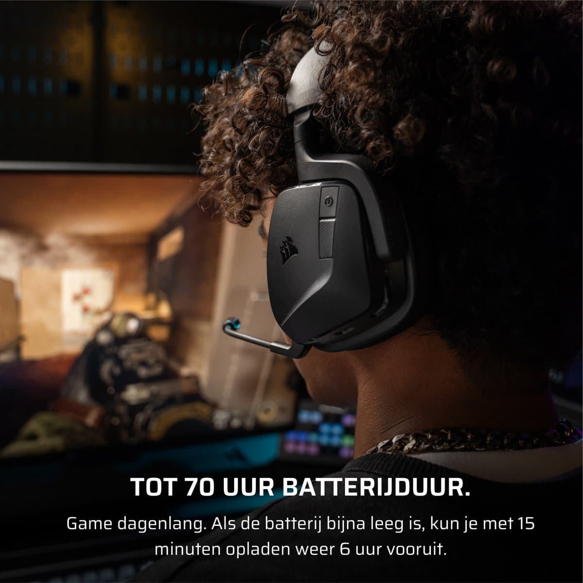 Corsair Void RGB V2 Wireless - Draadloze Gaming Headset - Spatial Audio - Zwart - PC/PS5/PS4/Switch thumbnail 3