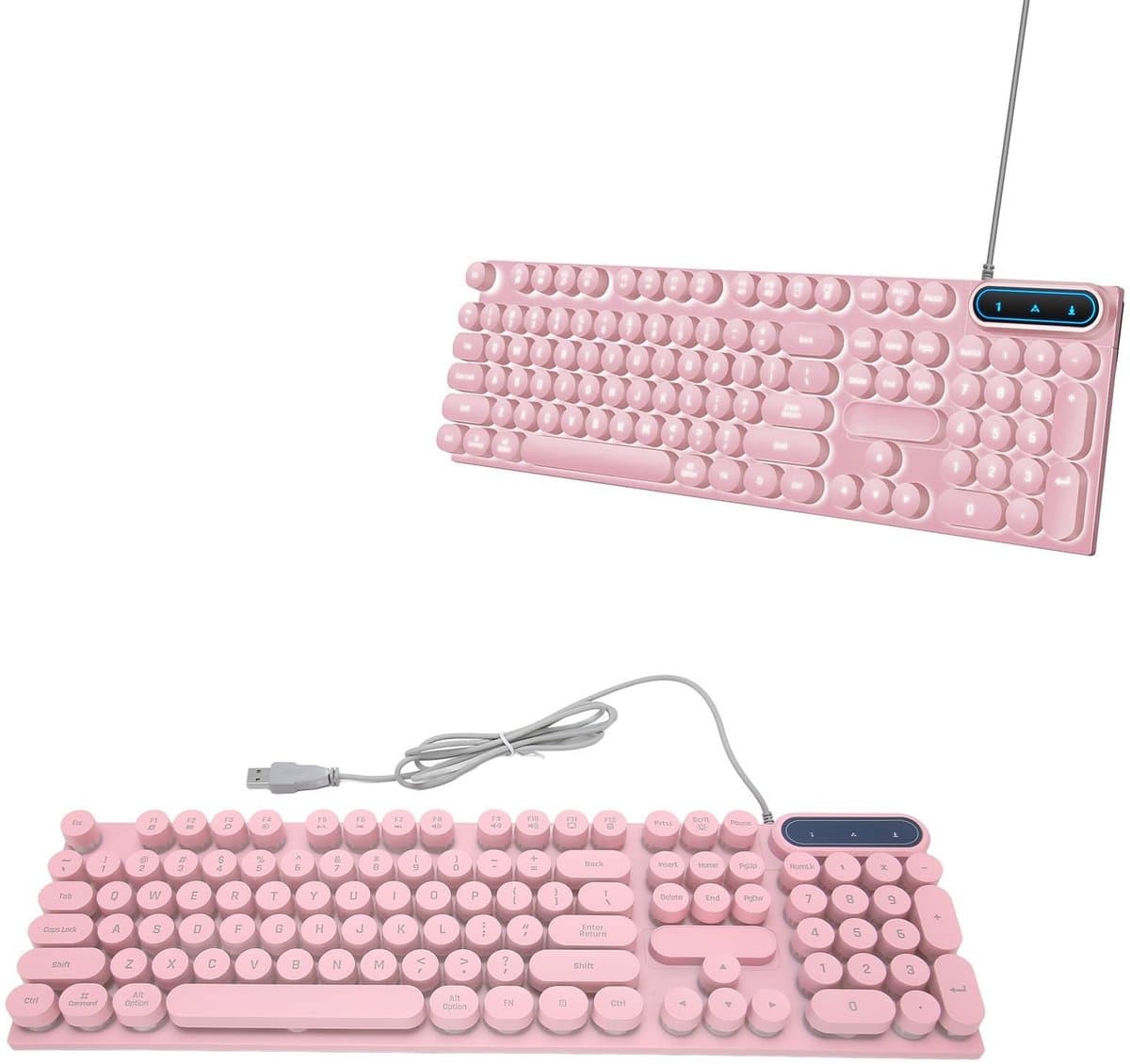 104 Toetsen Gaming Toetsenbord Bedraad Compact Multimediatoetsen Ergonomisch Desktoplaptop (PINK) . thumbnail 3
