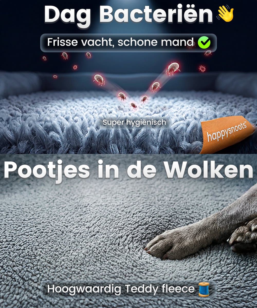 Happysnoots Orthopedisch Hondenkussen XL - 10cm Koudschuim thumbnail 7