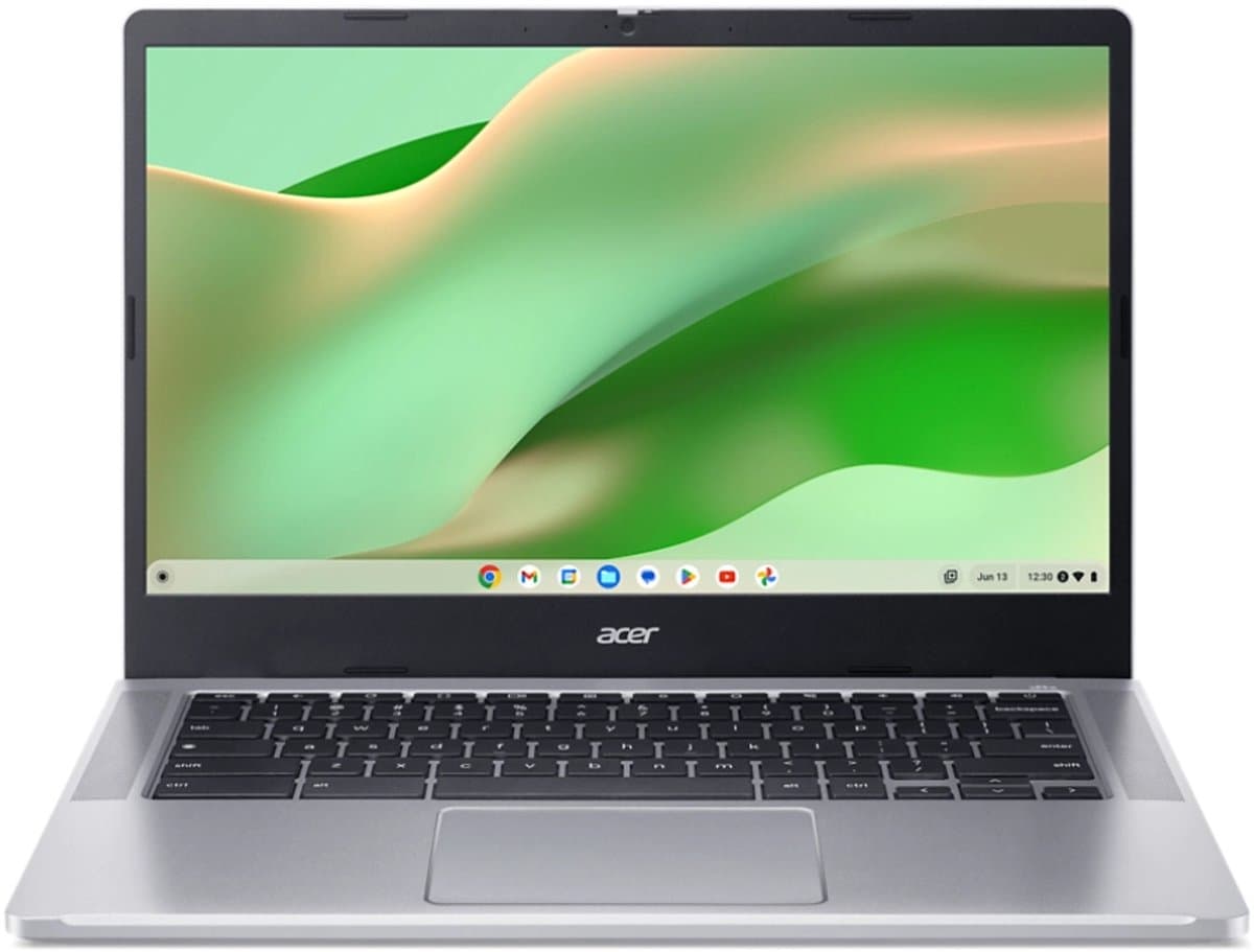 Acer Chromebook CB314-4HT-C58X Intel® N N100 Laptop 35,6 cm (14") Touchscreen Full HD 4 GB LPDDR5-SDRAM 64 GB eMMC Wi-Fi 6E (802.11ax) ChromeOS Zilver