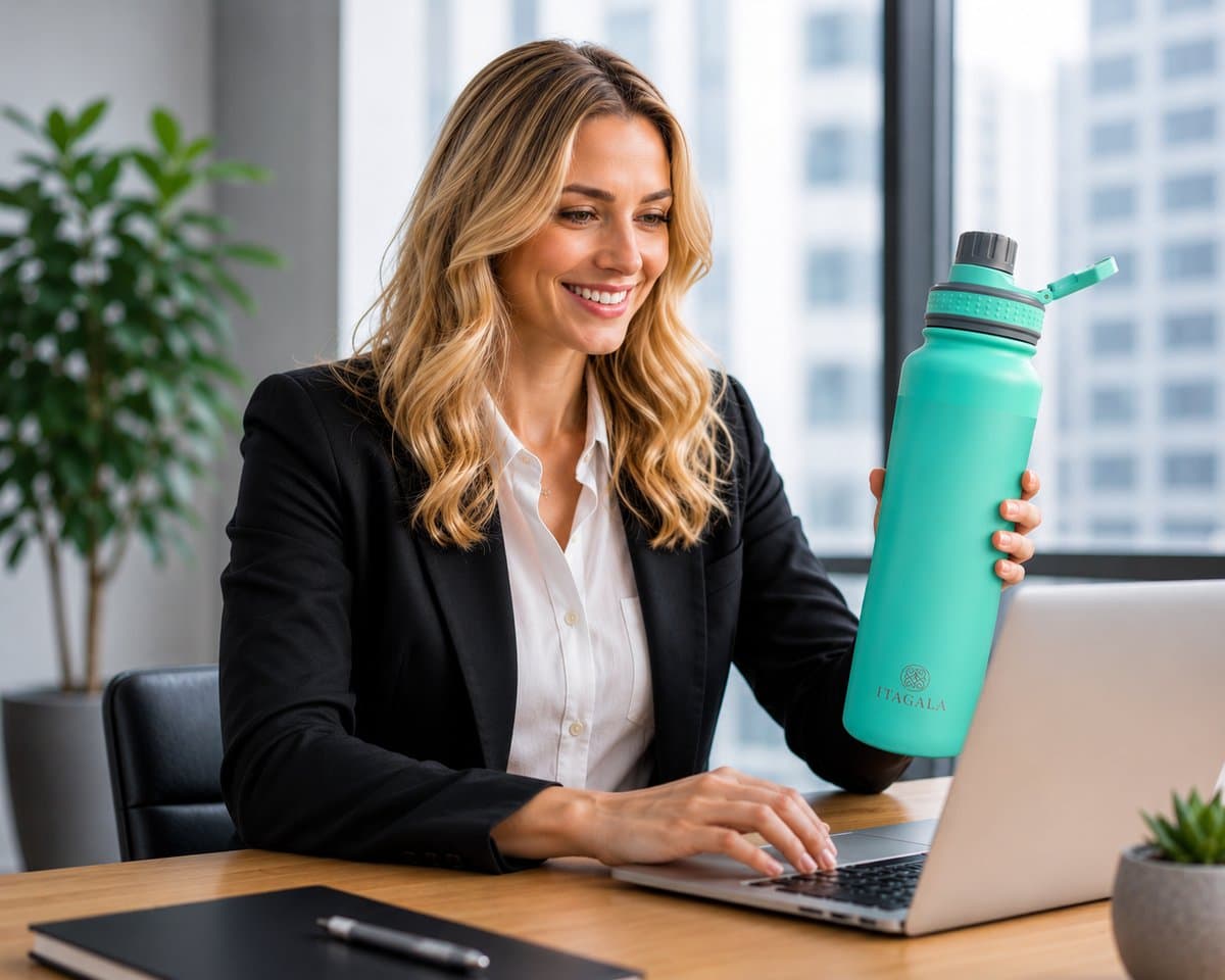 ITAGALA® Waterfles 1 Liter - Luxe RVS Thermosfles - Drinkfles - Fruit Filter - 100% Lekvrij - BPA vrij - Sport Drinkflessen Volwassenen - Isolatie drinkfles - Thermosbeker - 24uur koud/12 uur warm - Mat Groen thumbnail 5