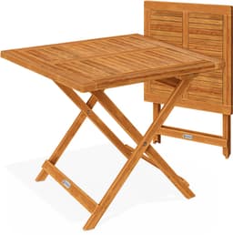 Productfoto van Casaria Bijzettafel - Acacia Hout Inklapbaar 70x70x73 cm