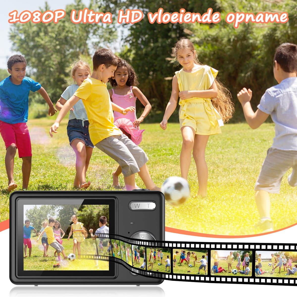 Digitale Camera - Fotocamera - Fototoestel - Vlog Camera - Compact Camera - 44MP - 1080P FHD - 16X Digitale Zoom - 2-4 Inch LCD - Inclusief 32GB SD-Kaart - Zwart thumbnail 3