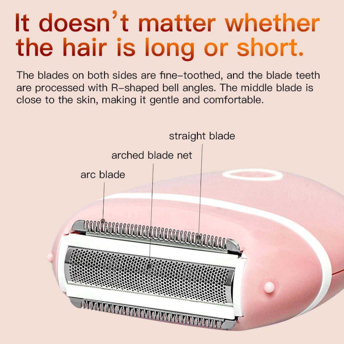 Ladyshaves voor vrouwen – Elektrisch scheerapparaat - Trimmer - Epilator - Ontharingsapparaten - Bikinitrimmer - gezichtsepilator voor vrouwen - dames bikinitrimmer - waterdicht scheerapparaat voor vrouwen - beenscheerapparaat thumbnail 4