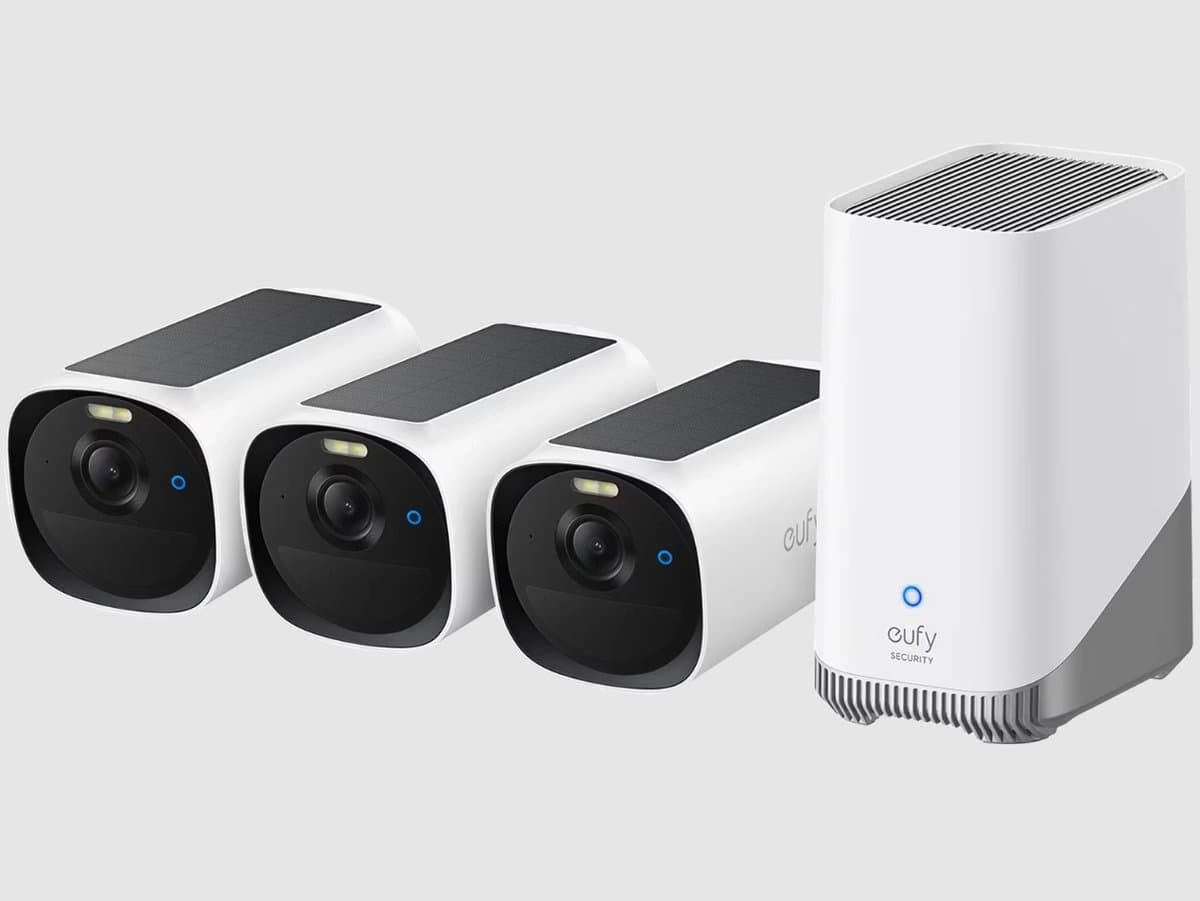 Eufy E40 3-CamSet met HomeBase 3 S380 - Zonne-energie, 2K, AI