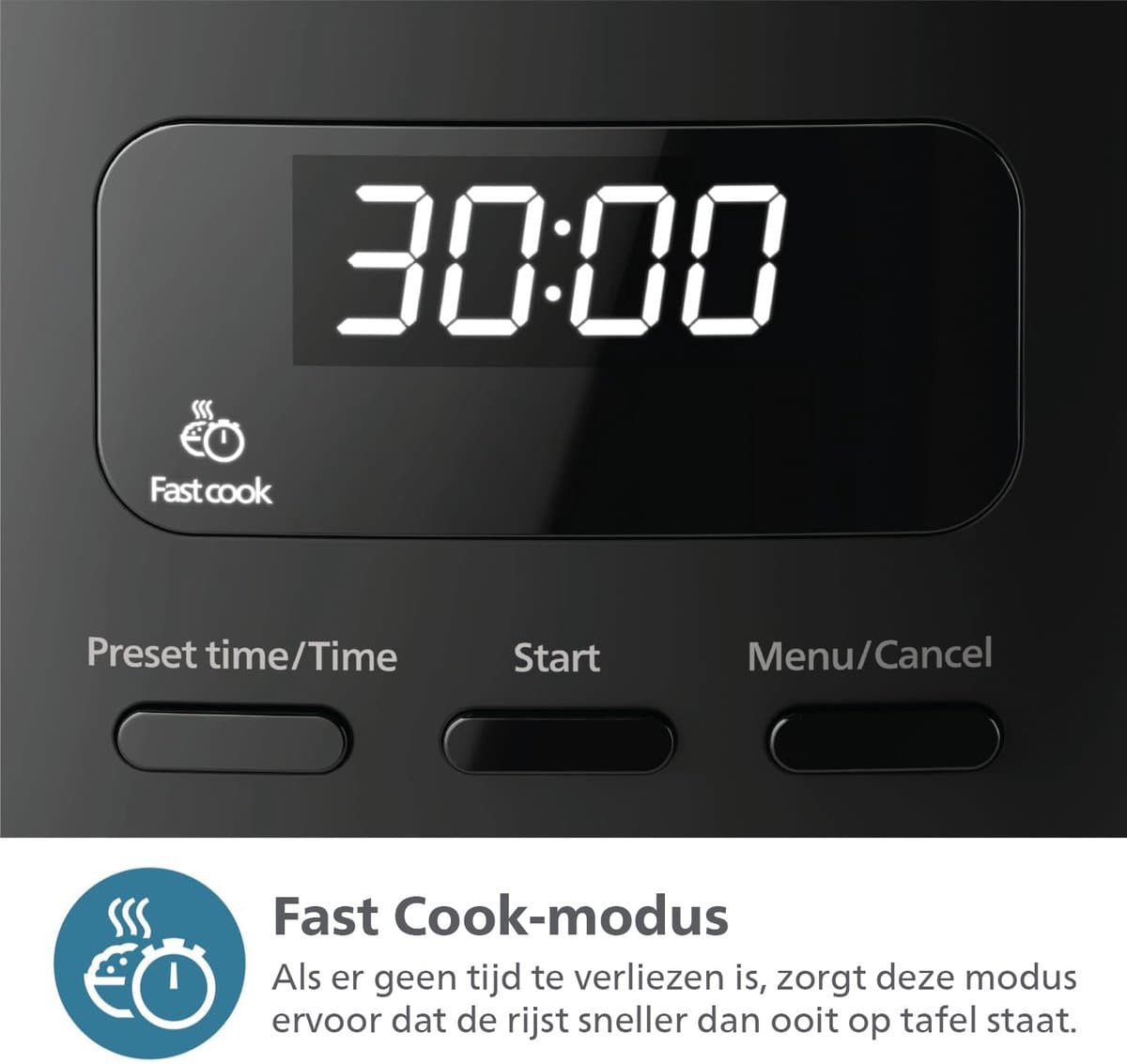 Philips 3000 Series Mini Rijstkoker HD3080/80 – Compact (0.54L) - 5 Programma’s - Anti-Aanbaklaag - Zwart – 400W thumbnail 6
