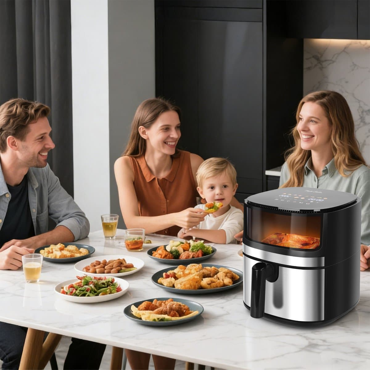 Taylor Swoden Airfryer XXL 8L met Kijkvenster – Heteluchtfriteuse Grote Capaciteit thumbnail 5
