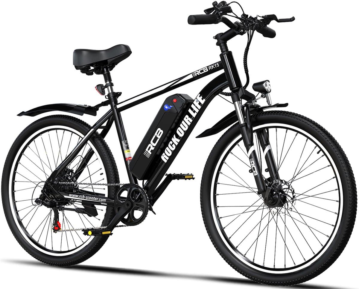 RCB Elektrische Fiets | Trendy 26 Inch City Commuter EBike | 250W Motor | 25 km/u | 7-Speed | APP | zwart
