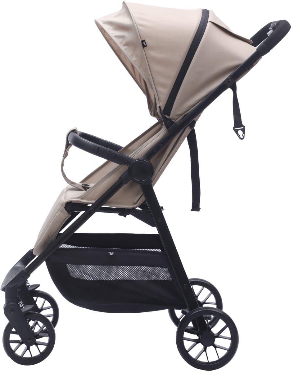 Bebies First Buggy MIO - Lichtgewicht Opvouwbare buggy- Verstelbare Rugleuning - Zwenkwielen, Zonnekap & Boodschappenmand - Geschikt vanaf Geboorte tot 22 kg - Beige thumbnail 3