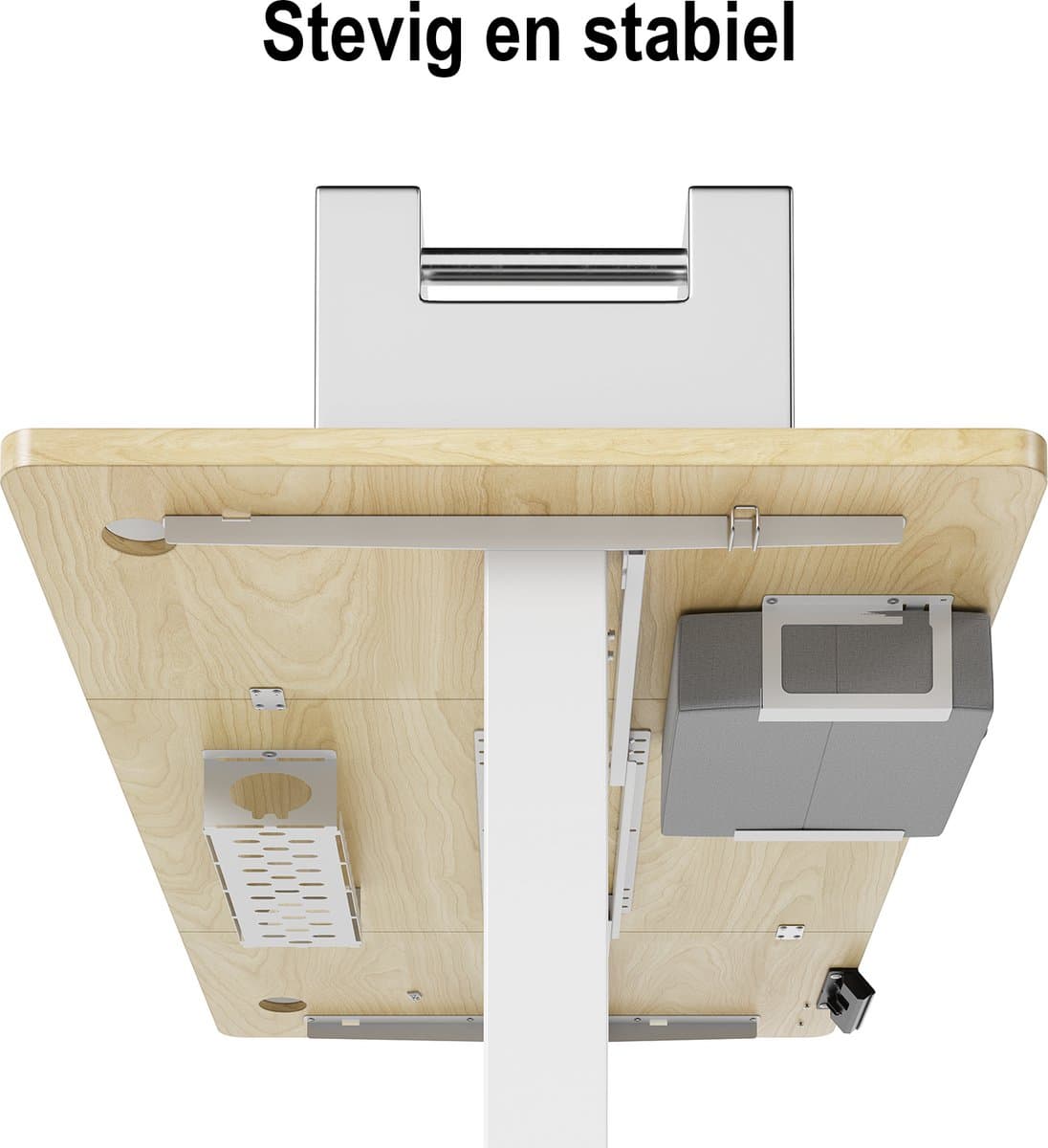 Devoko Elektrisch Zit-sta Bureau 180x80 cm – Stille Motor met Geheugenfunctie – Zit-alarm – Digitaal Display – 6 Knoppen Handbediening – USB Poort – Zit-sta Bureau – Beige thumbnail 8