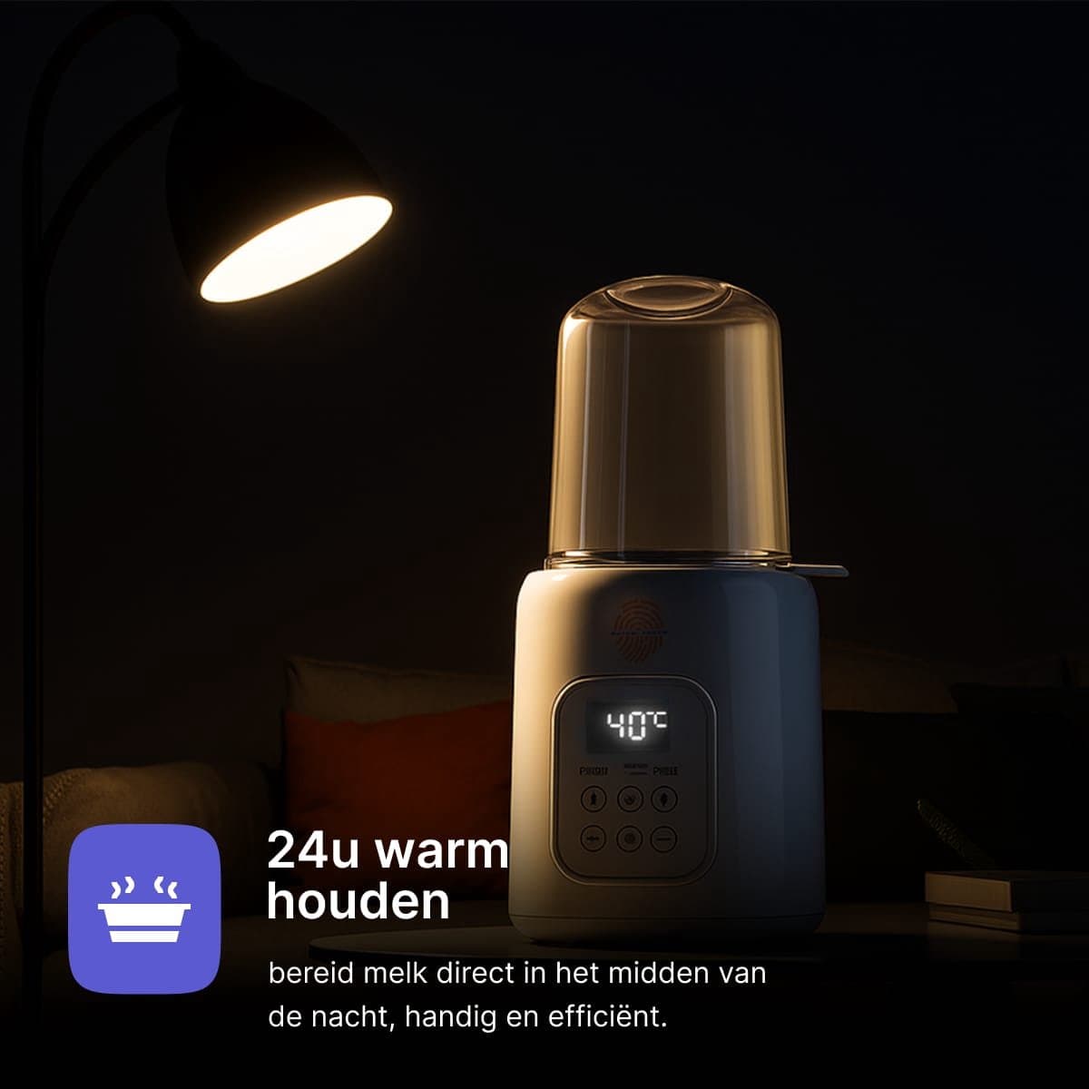 NL Touch Milk Buddy - 8 in 1 Flessenwarmer met sterilisator thumbnail 2