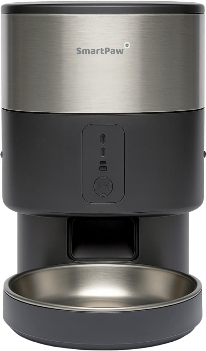 SmartPaw automatische voerbak kat - voerautomaat kat - voerautomaat dispenser - 2 L - Zwart