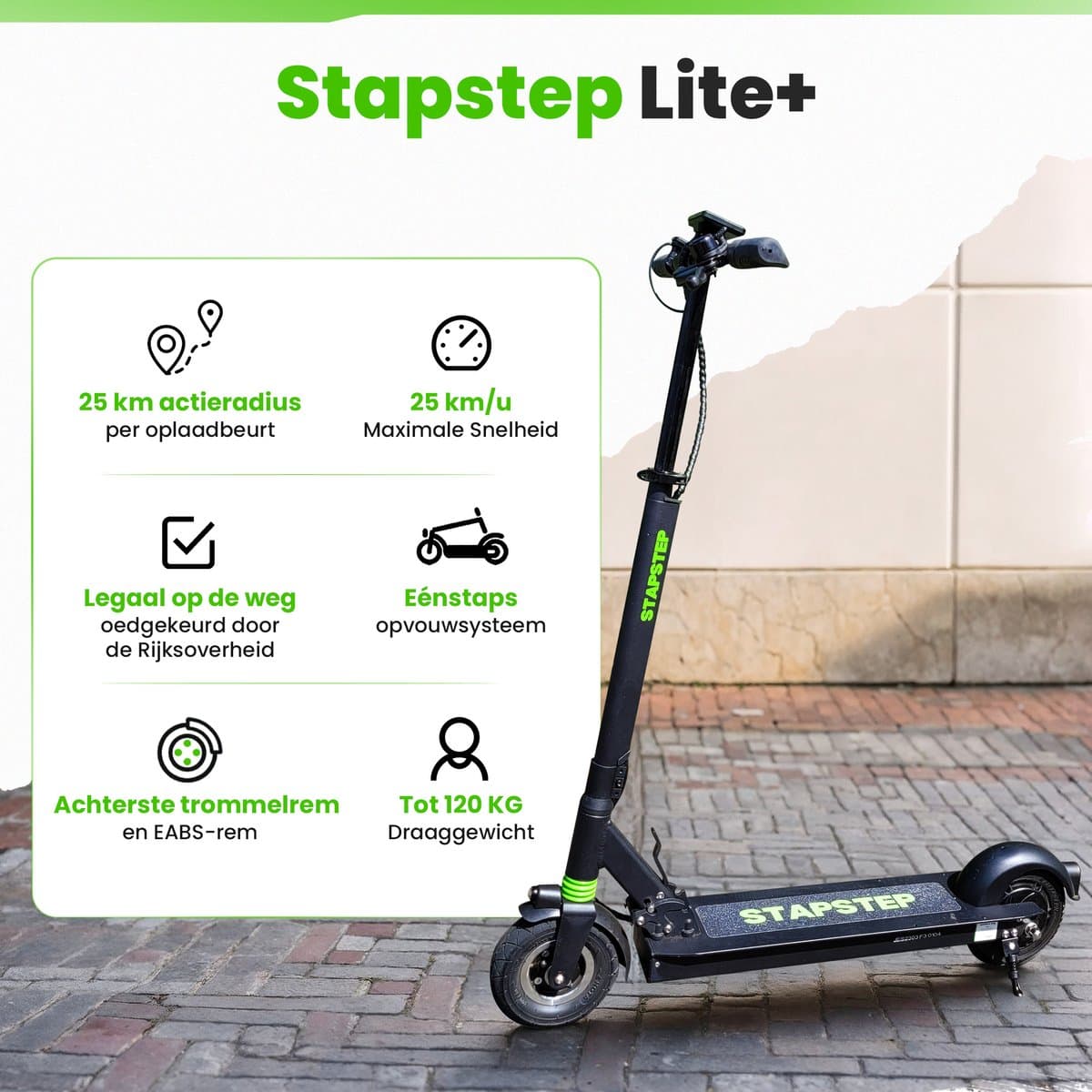 StapStep Lite+ Elektrische Step - 25km/u, 25km bereik, legaal thumbnail 2