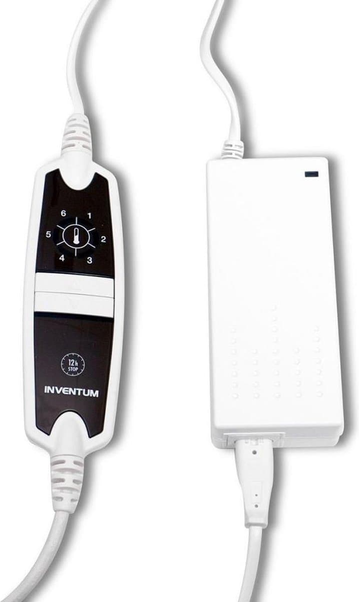 Inventum HNL4212Z elektrische onderdeken 160x140 cm - Tweepersoons - 6 warmtestanden - 2 schakelaars - Extra warme voetzone - Zwakstroom warmtedeken - Uitwasbaar - Automatische uitschakeling - Oververhittingsbeveiliging - Fleece - Lichtblauw thumbnail 3