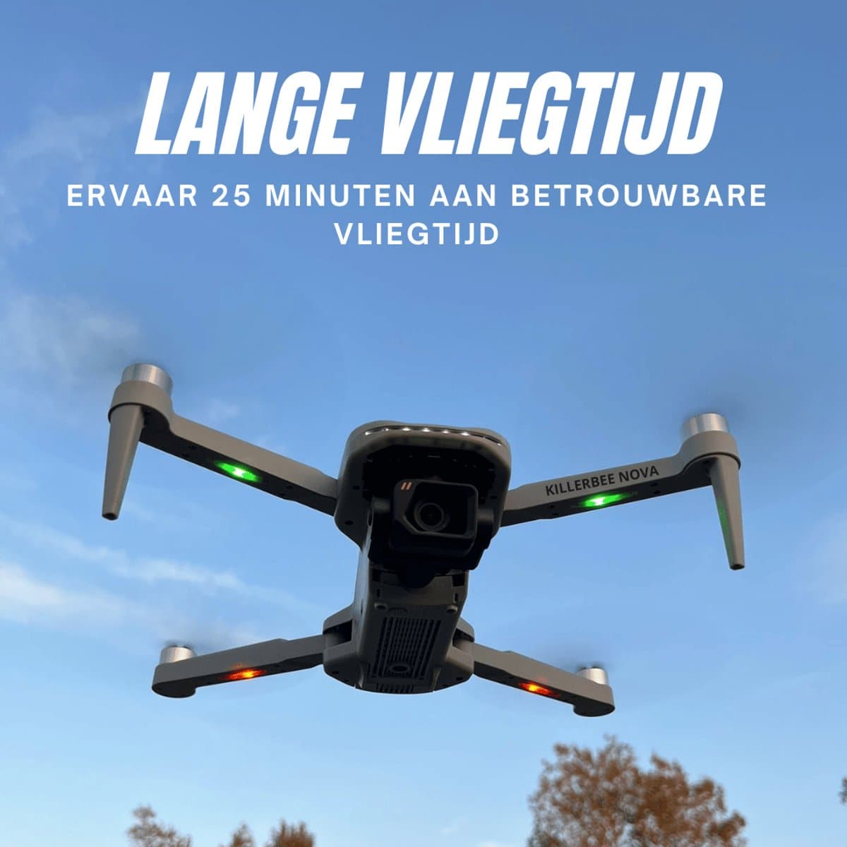 Killerbee NOVA – Drone met 4K UHD Camera en 3 assige gimball - 3Km Bereik - 25 Min Vliegtijd - Incl 64GB Geheugenkaart thumbnail 6