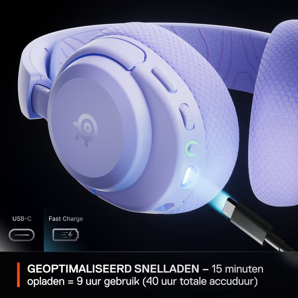 SteelSeries Arctis Nova 3X Wireless Lavender - 40 uur