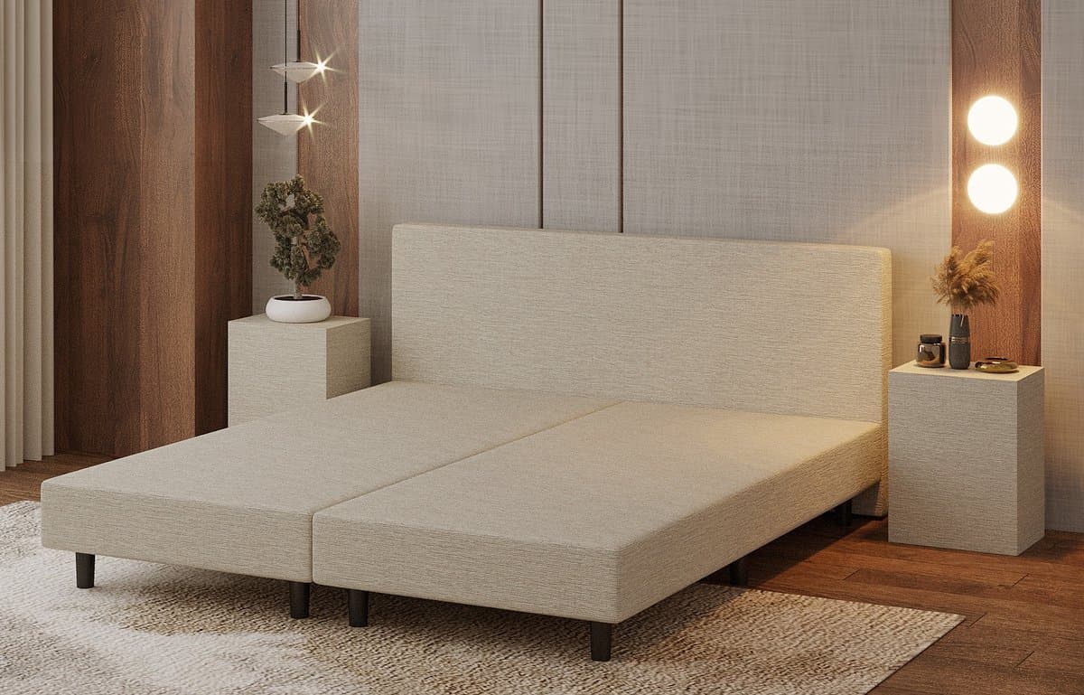 Nessa® - 180x200 Boxspring Bjorn - Crème - Beige - Inclusief Pocketvering matras thumbnail 3