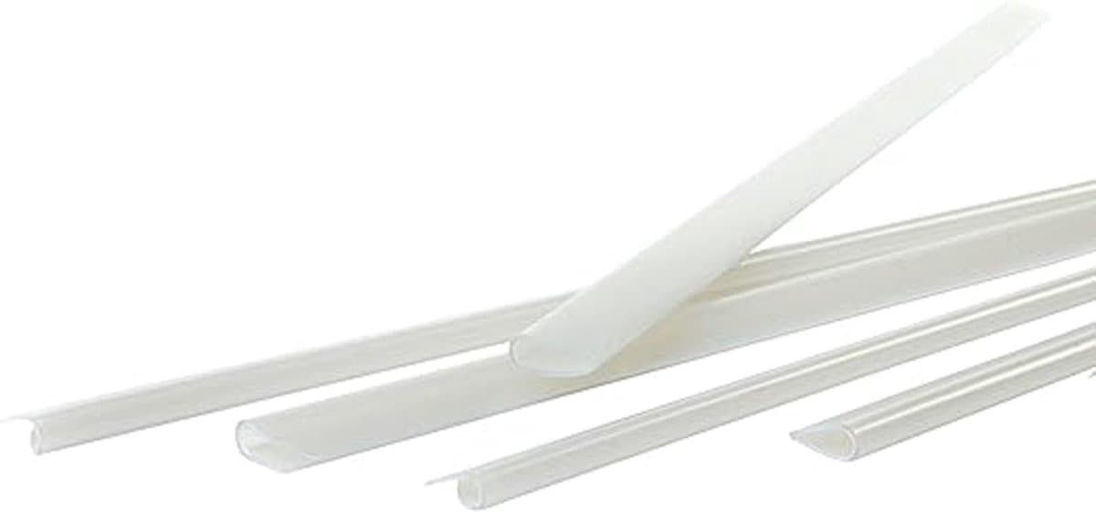 Pavo klemruggen, doos van 250 stuks, 3 mm, A4 transparant