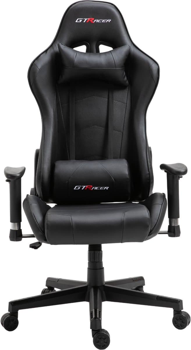 GTRacer Pro gamestoel zwart – 150 kg, 180° thumbnail 2