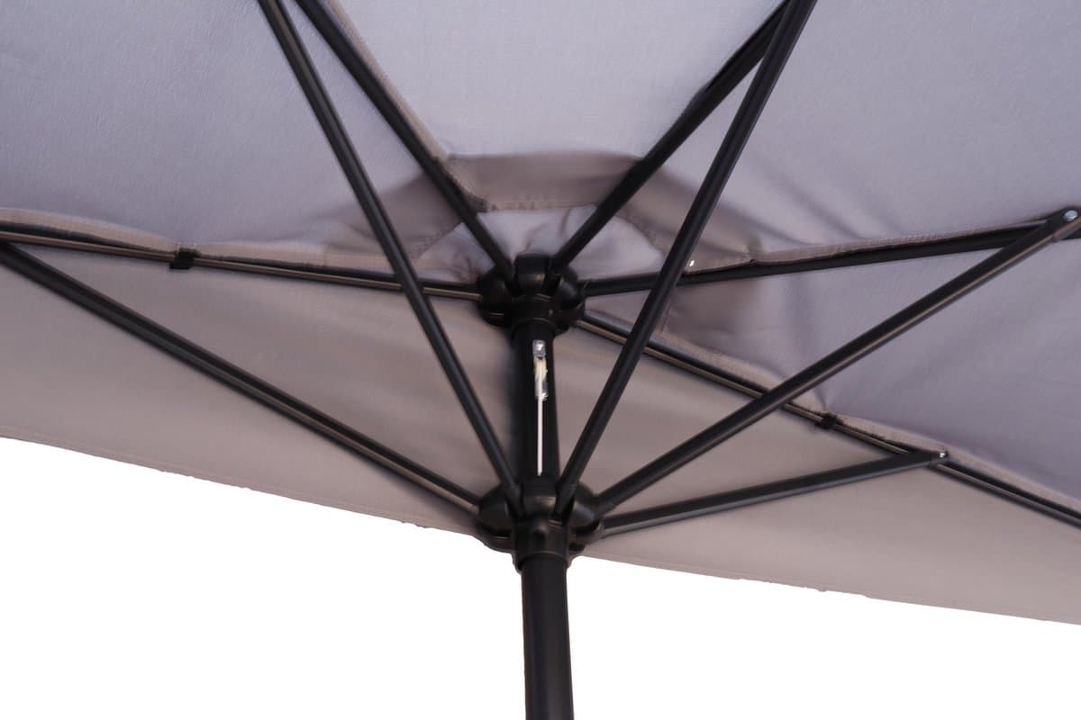 MaxxGarden Balkonparasol - Aluminium parasol - halfrond - Ø 250 cm - Antraciet thumbnail 2