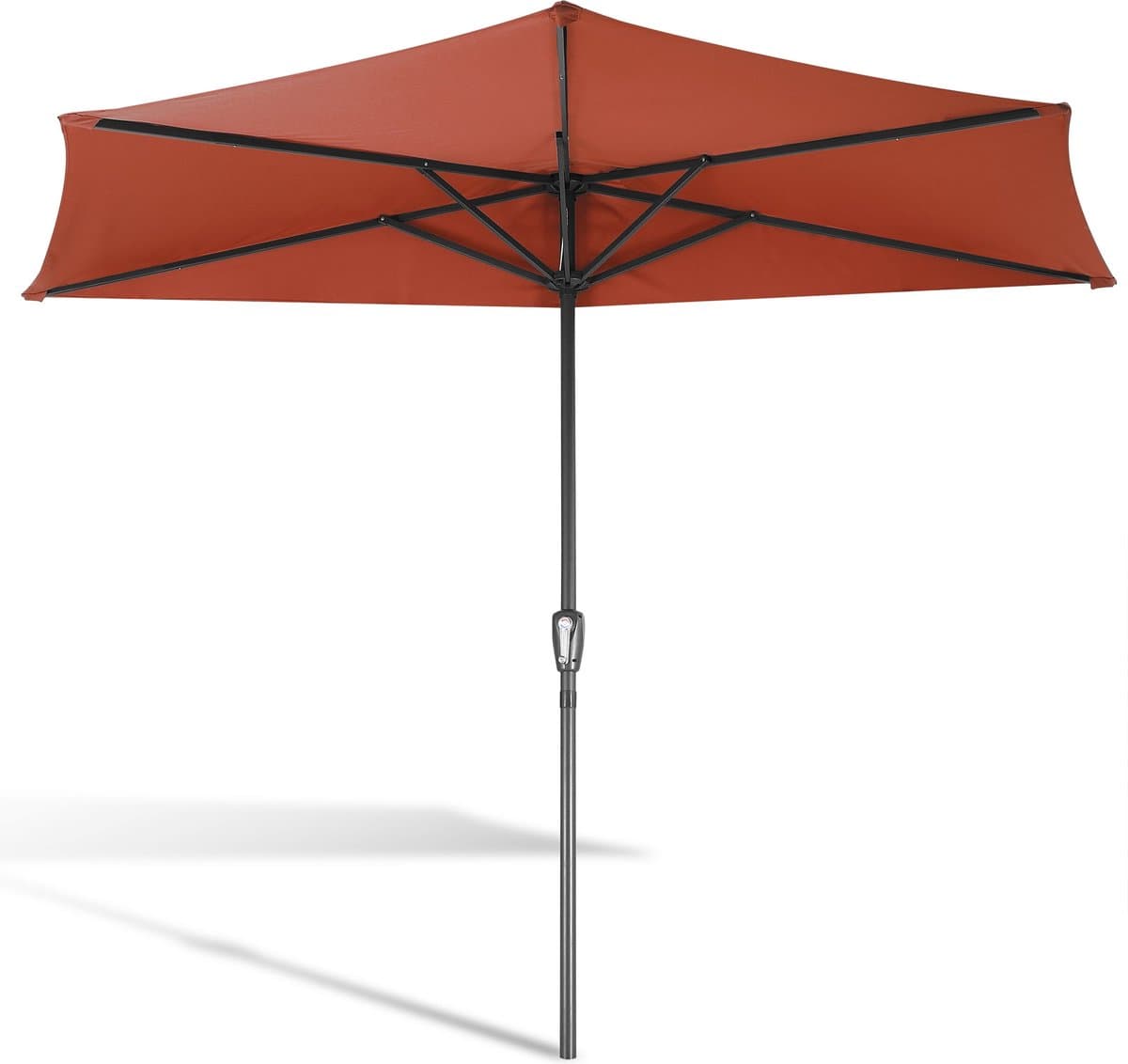 Kingsleeve Parasol Halfrond - Ø 2,7m UV 50+ Bescherming - Terracotta thumbnail 8