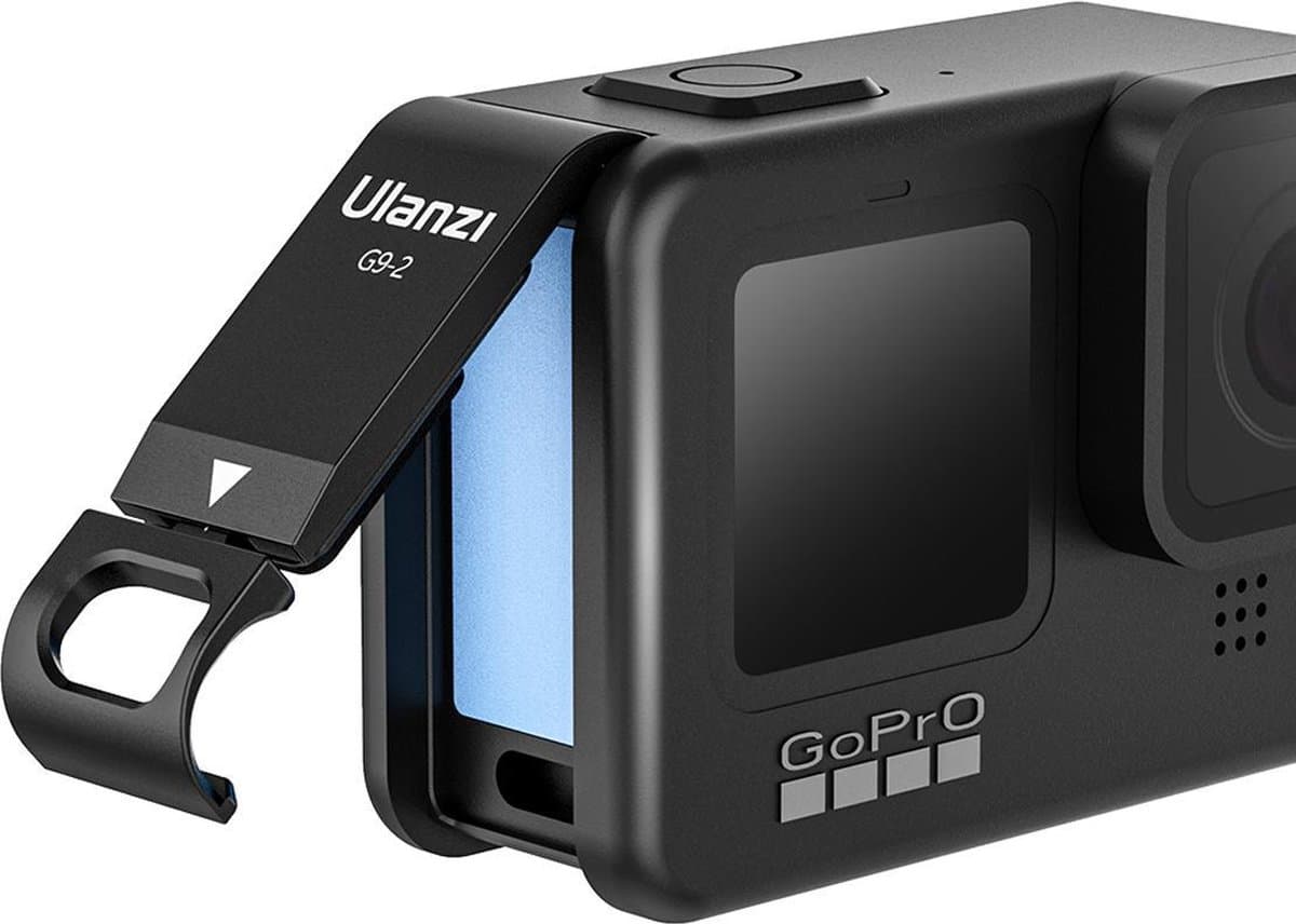 Ulanzi G9-2 batterijklep - oplaadaansluiting voor GoPro Hero 9,10,11,12 en 13 - Zwart thumbnail 7