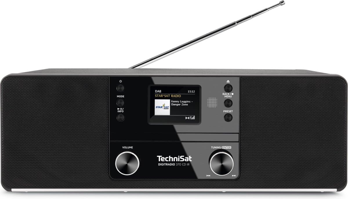 Technisat Digitradio 370 CD IR, DAB+, FM, internetradio en CD - zwart