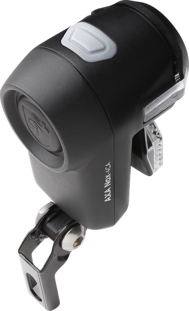 AXA Nox City Fietsverlichting – LED Fietslampjes Voorlicht op Batterijen – Auto/Off Functie – Waterdicht – Double Lens Technology – 15 m Lichtbeeld – 1.000 m Zichtbaarheid – Zwart thumbnail 3