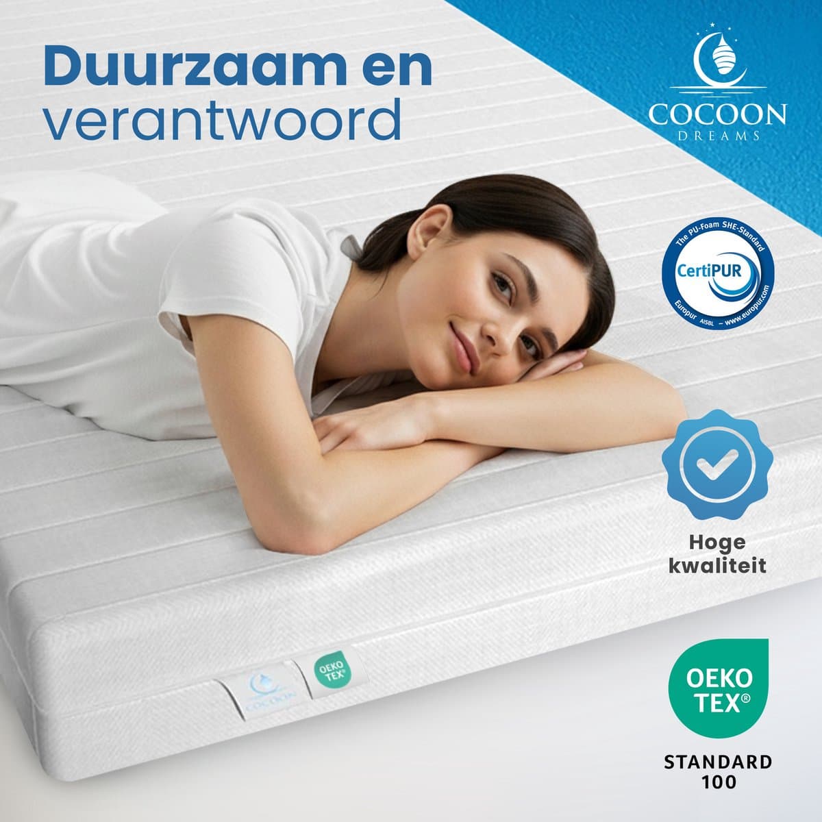 Cocoon Dreams Matras 140x200 – NASA Koudschuim & Bamboe Tijk thumbnail 4