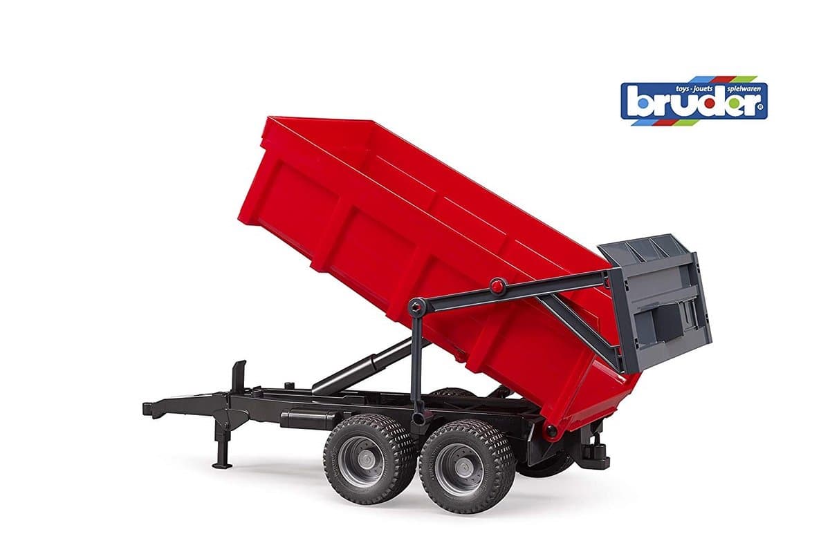 Bruder Kieptrailer Rood – kiepbare aanhanger met automatische klep thumbnail 8