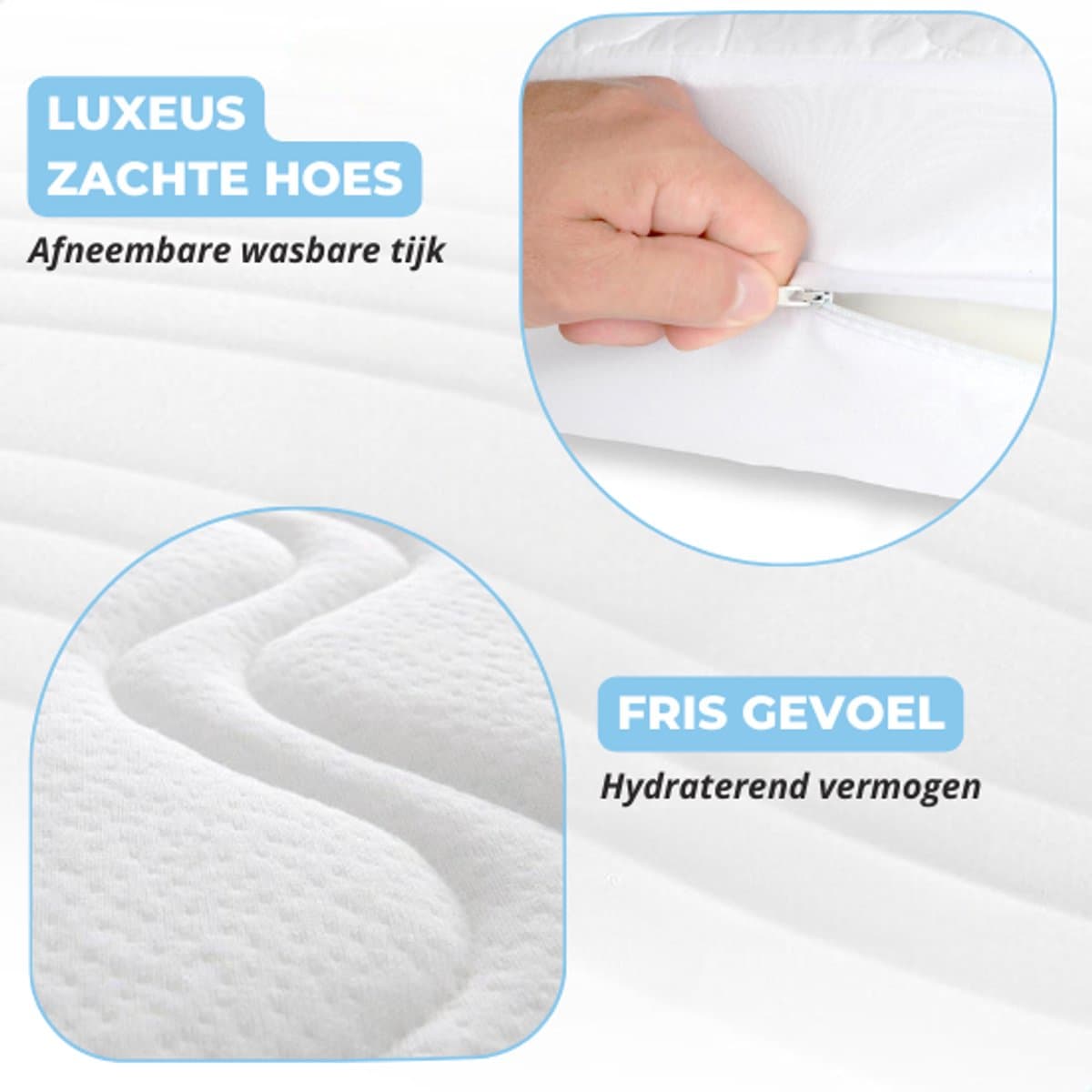 Maan Matras 160x200 – Aanpasbaar Koudschuim & Hybrid 24cm thumbnail 8