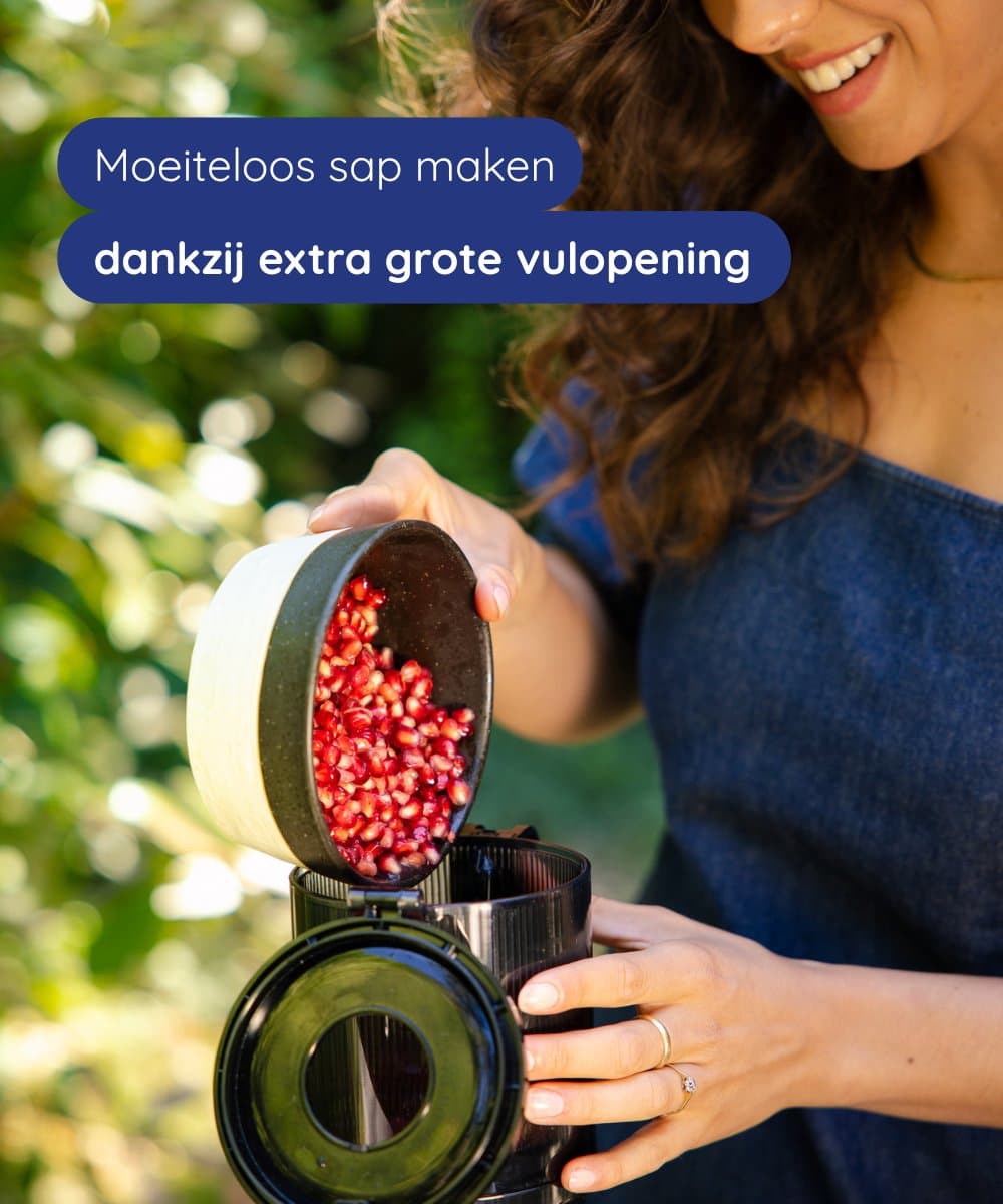 Safecourt Kitchen Sapcentrifuge - Slowjuicer voor Groenten & Fruit - XXL Vulopening - Krachtige motor - Zwart thumbnail 2
