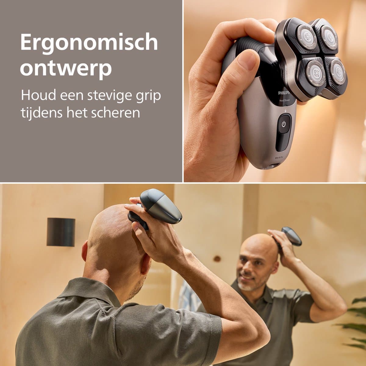 Philips Series 7000 Headshaver - Scheerapparaat mannen hoofd - Wet&Dry - Flexibele scheerkop - Opbergetui - Reinigingsstation- HS7980/15 thumbnail 2