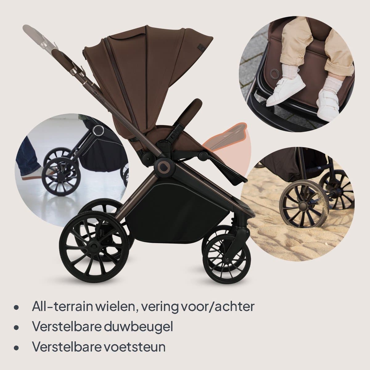 Lionelo Mika Plus 3in1: complete set van geboorte tot 4 jaar met ADAC-autostoel thumbnail 5