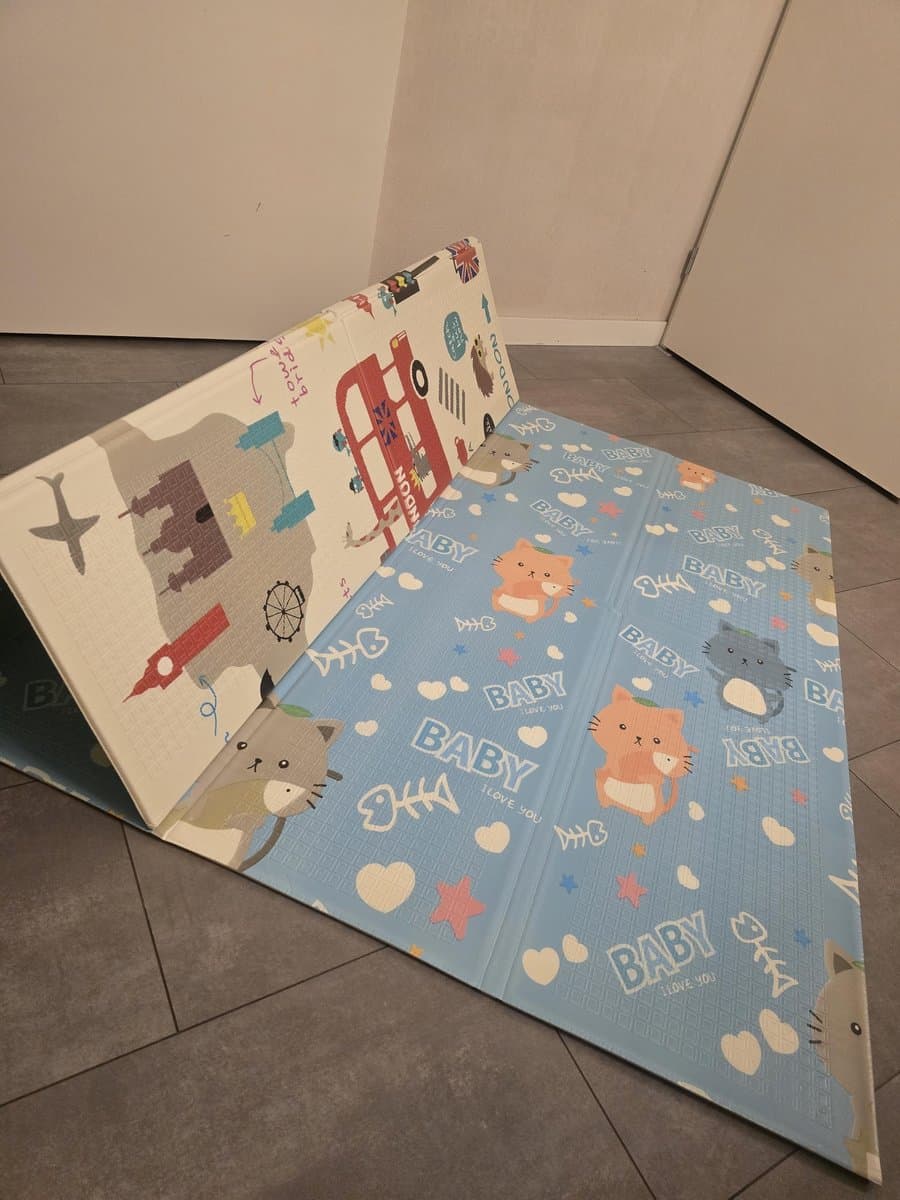 Mogi Products-Speelkleed - Dubbel zijdig-Speelmat Baby -Opvouwbare Baby Speelmat - incl. opbergtas -200x150x1,5 cm thumbnail 3