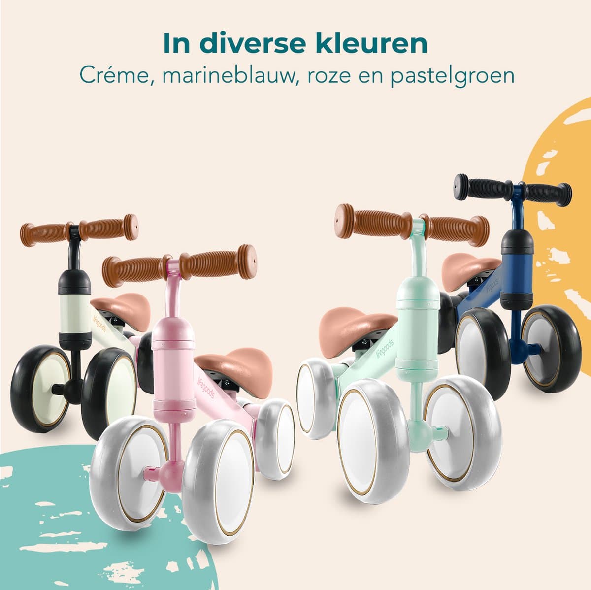 LifeGoods Loopfiets - Speelgoed Vanaf 1 jaar - Kinderstep - Loopfietsje - Marineblauw thumbnail 7