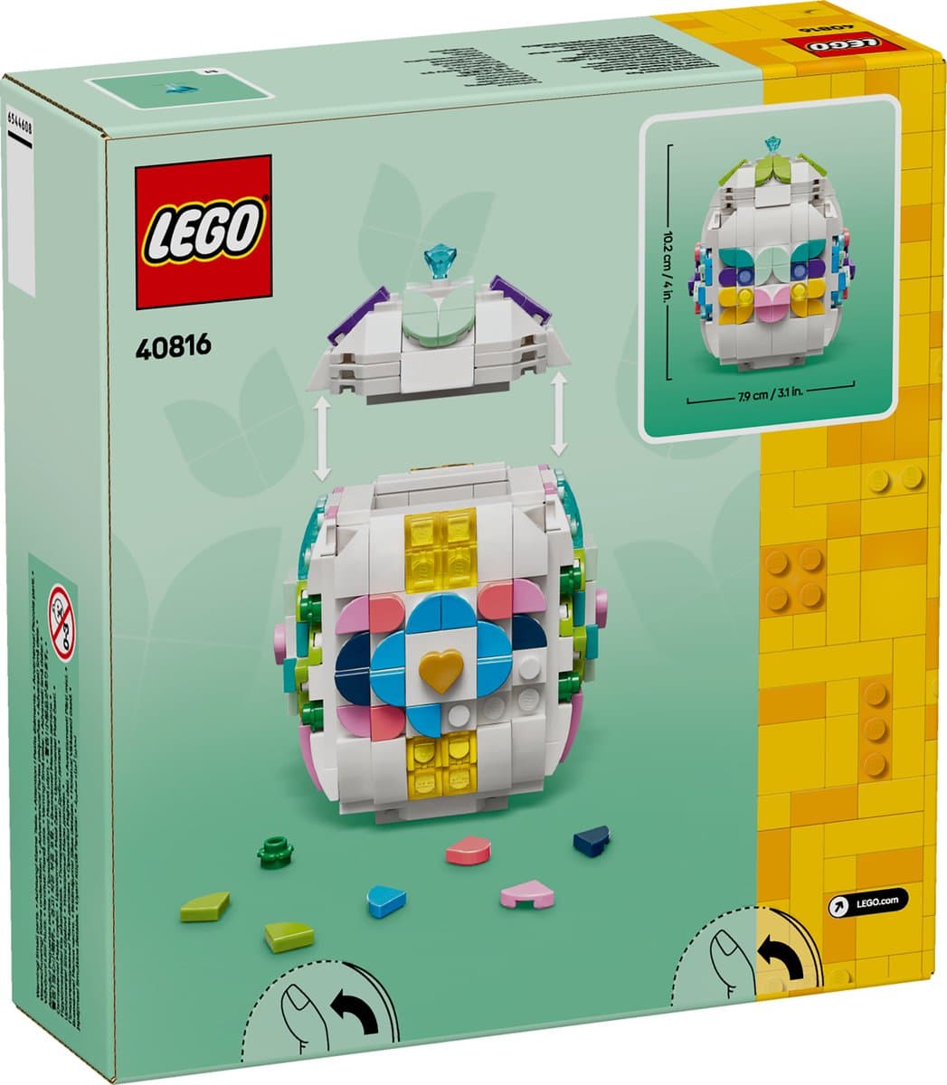 LEGO 40816 Paasei Versieren set met kleurrijke bouwstenen thumbnail 7