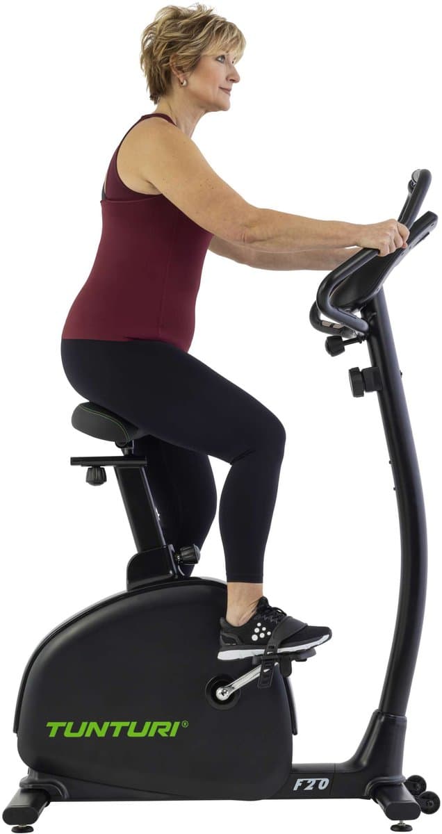 Tunturi Signature F20 Hometrainer - Fitnessfiets met lage instap - 150 kg Gebruikersgewicht - 8 weerstandsniveaus - Voorzien van LCD monitor en transportwielen thumbnail 3