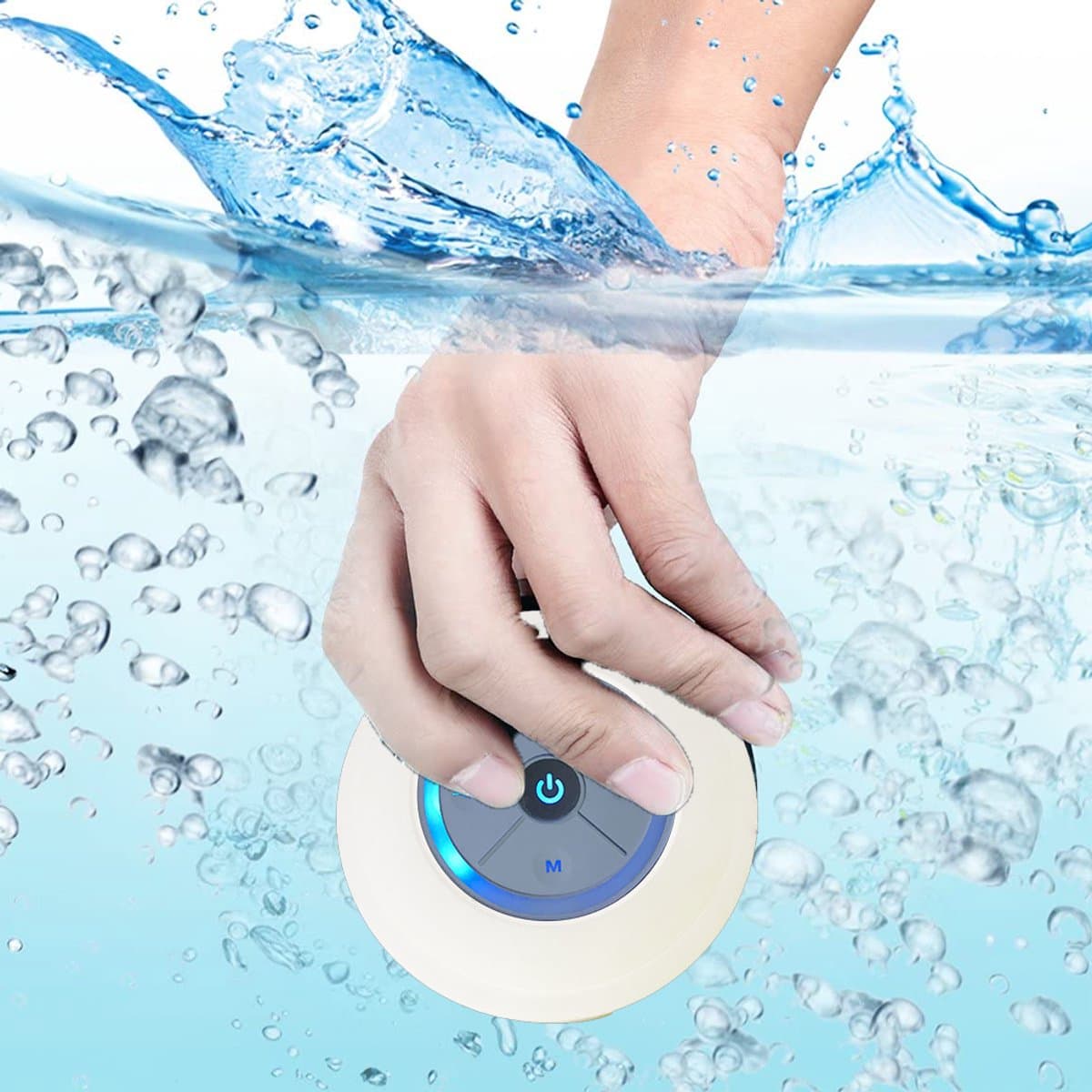 Waterdichte Bluetooth-doucheluidspreker met zuignap en 6 uur speeltijd thumbnail 5