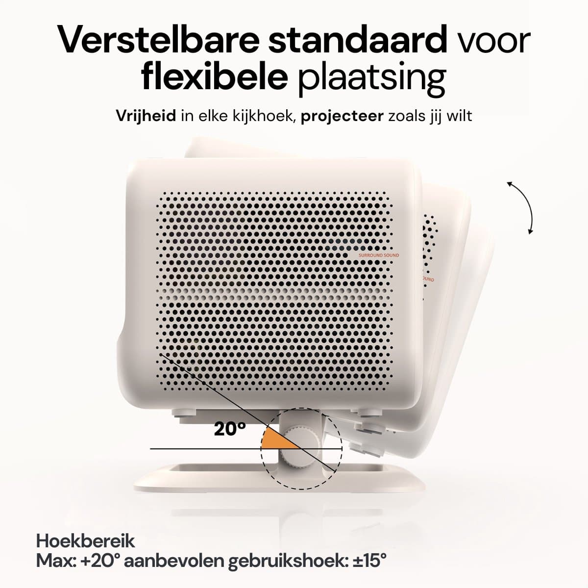 Yaber L2 Plus Beamer – 700 ANSI Lumen – Sound by JBL – Dolby Audio – Full HD 1080P – Dual-band Wi-Fi (2.4 + 5 GHz) – Bluetooth – Mini Projector met Draaibare Standaard – Voor Thuis & Presentaties thumbnail 8