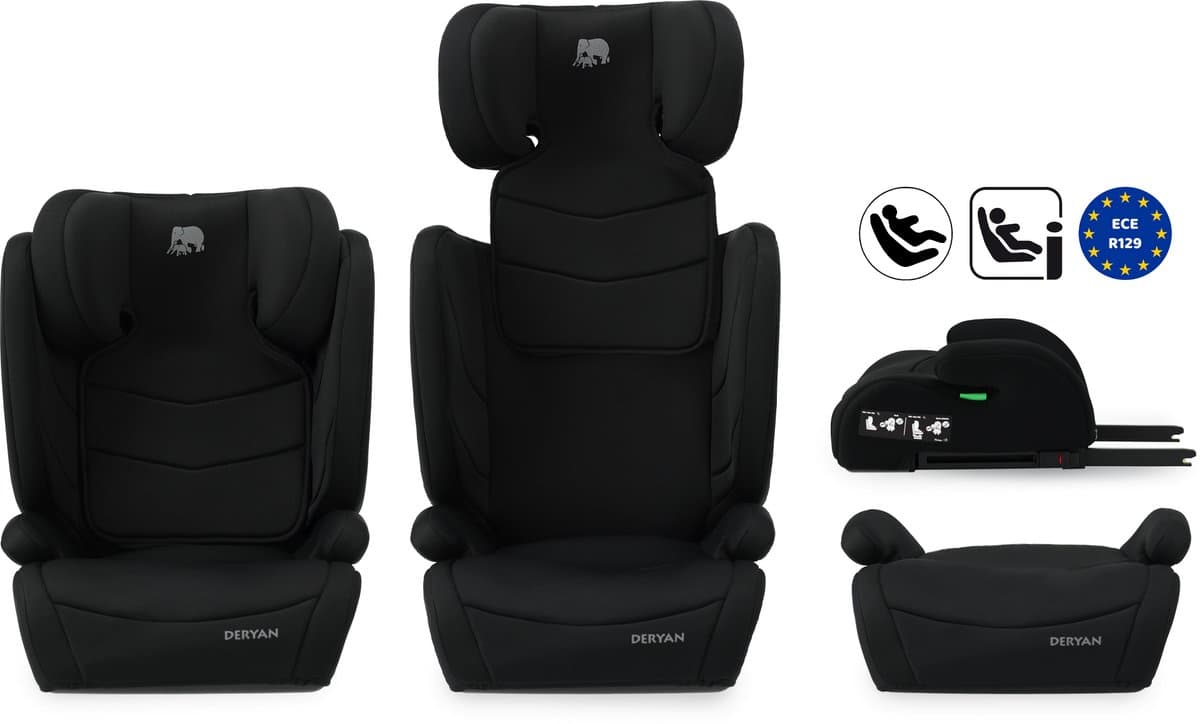Deryan Charlie Luxe Autostoel i-Size - Isofix - 100 tot 150 cm - Zwart thumbnail 3