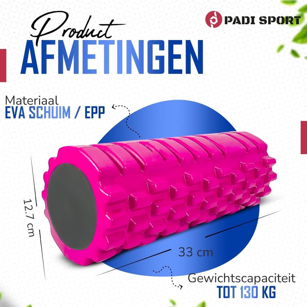 Padisport Foamroller 2 In 1 Voordeelset Roze - Foamrol - Massagerol - Rug Roller - Foam Rol - Foamroller Set - Foamrollers - Foamroller Trigger Point - Foamroller Rug thumbnail 3