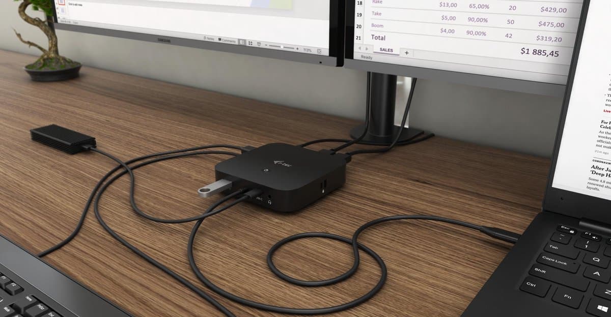 i-tec - USB-C Thunderbolt 3™ - Compact Dock - dual 4K DisplayPort - 100W Power Delivery - 6 USB-poorten en Gigabit Ethernet thumbnail 7