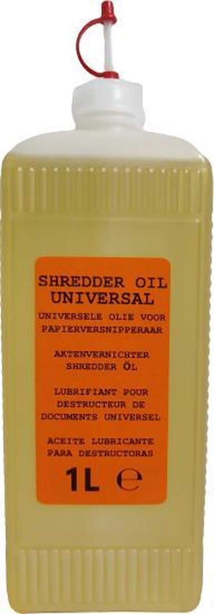 Papierversnipperaar olie 1 LITER - Papiervernietiger olie - Shredder oil - Universeel toepasbaar - Smeerolie - Toepasbaar op alle merken papierversnipperaars