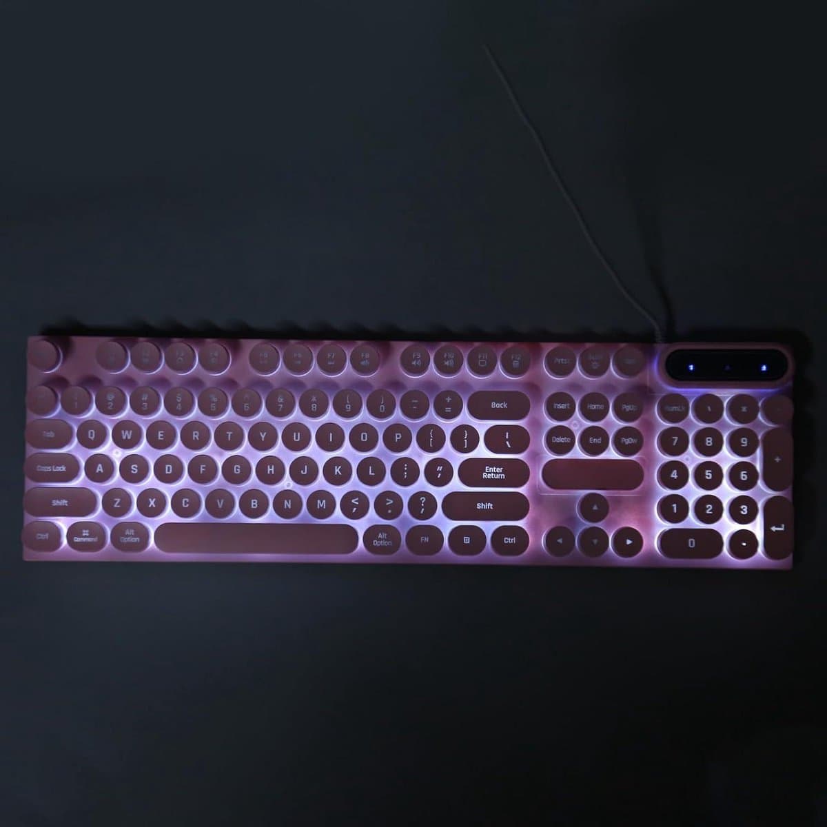 104 Toetsen Gaming Toetsenbord Bedraad Compact Multimediatoetsen Ergonomisch Desktoplaptop (PINK) . thumbnail 2