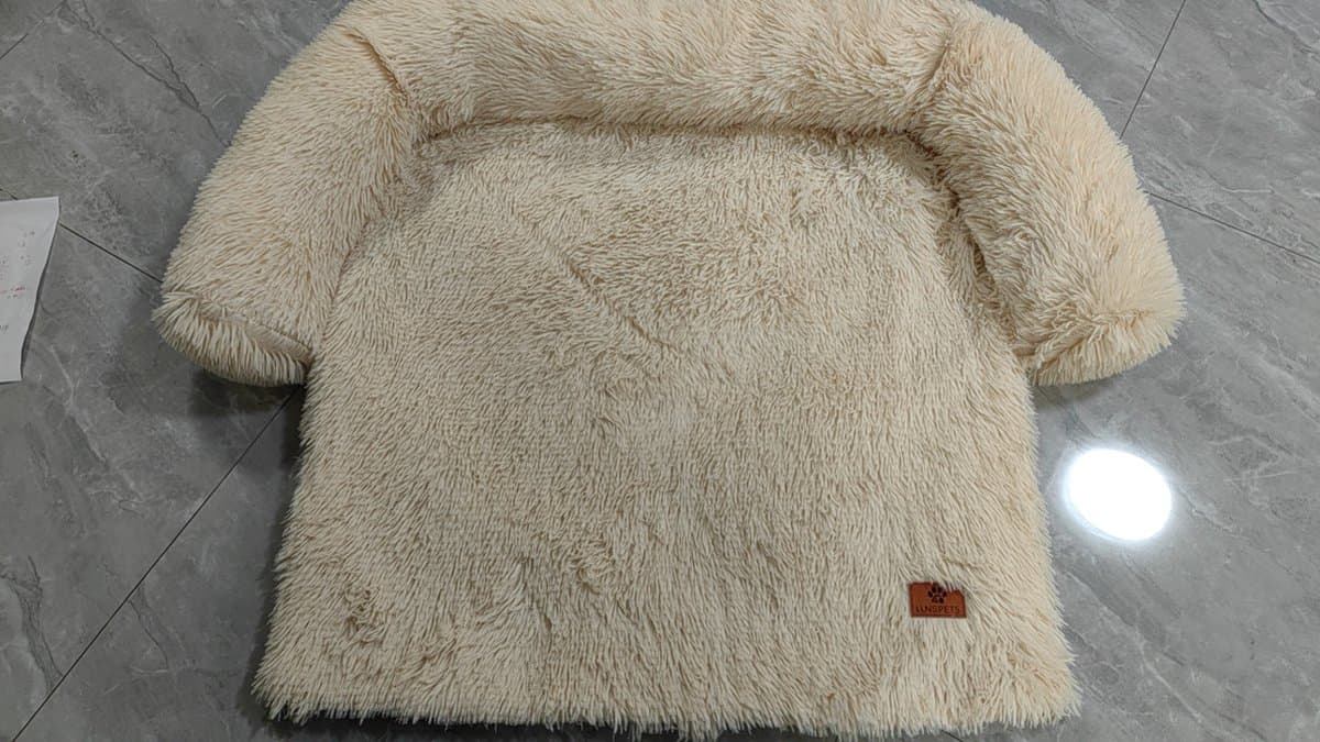 Lunspets - Hondendeken bank - Hondenmand - Hondenkussen - Afritsbaar - Wasbaar - Beige - 115 cm thumbnail 8