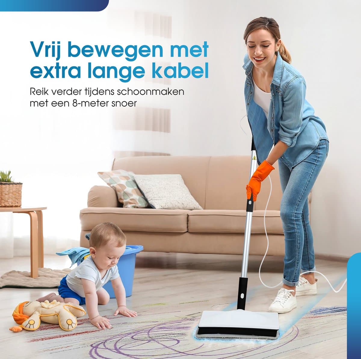 Novalance - SteamPro Stoomreiniger & Handstomer - Tapijtreiniger / Vlekkenreiniger - Stoomreinigers - Stoomapparaat - Vloer, Bank, Tapijt thumbnail 8