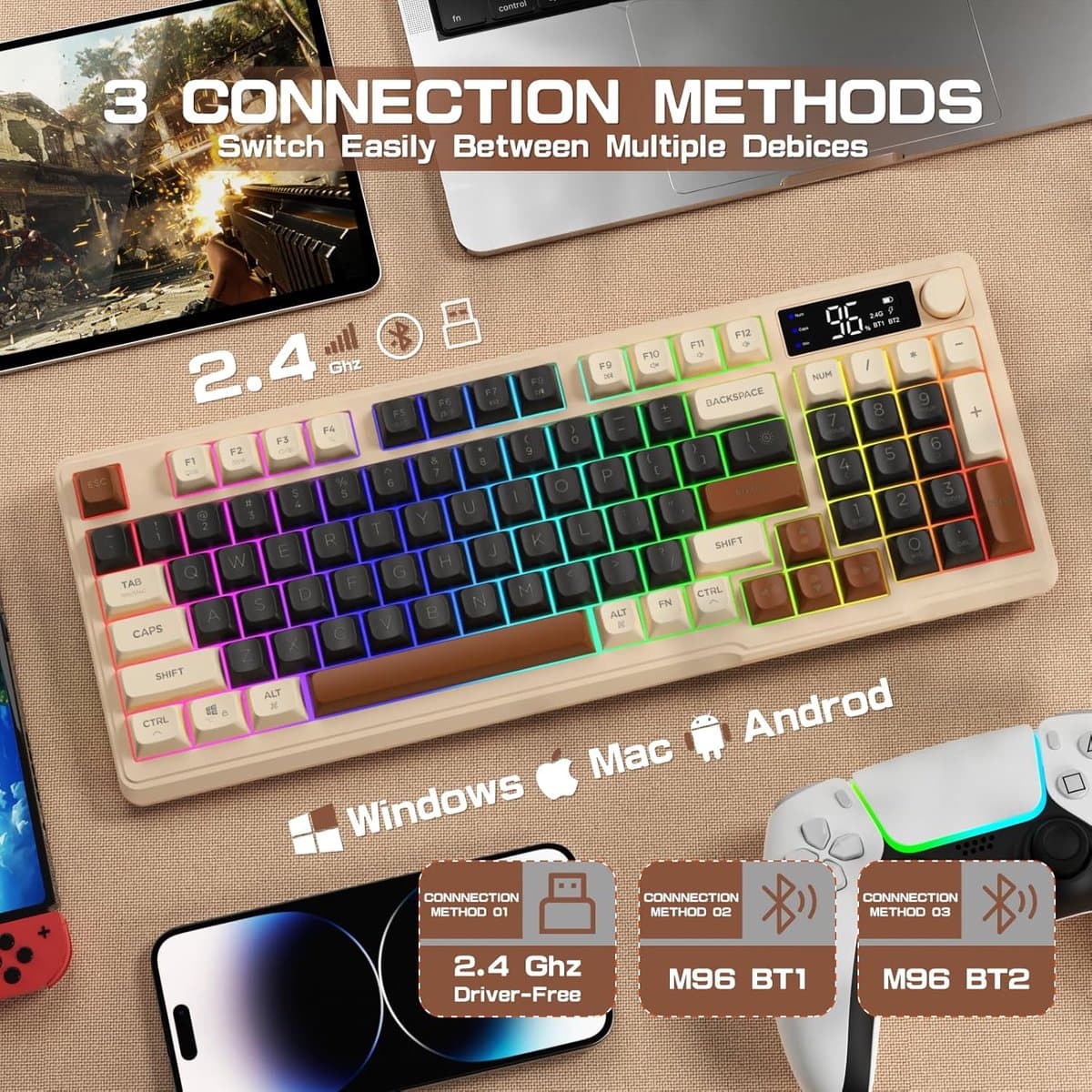 Lexium Mechanisch Toetsenbord - Gaming Toetsenbord - Mechanical Keyboard thumbnail 2