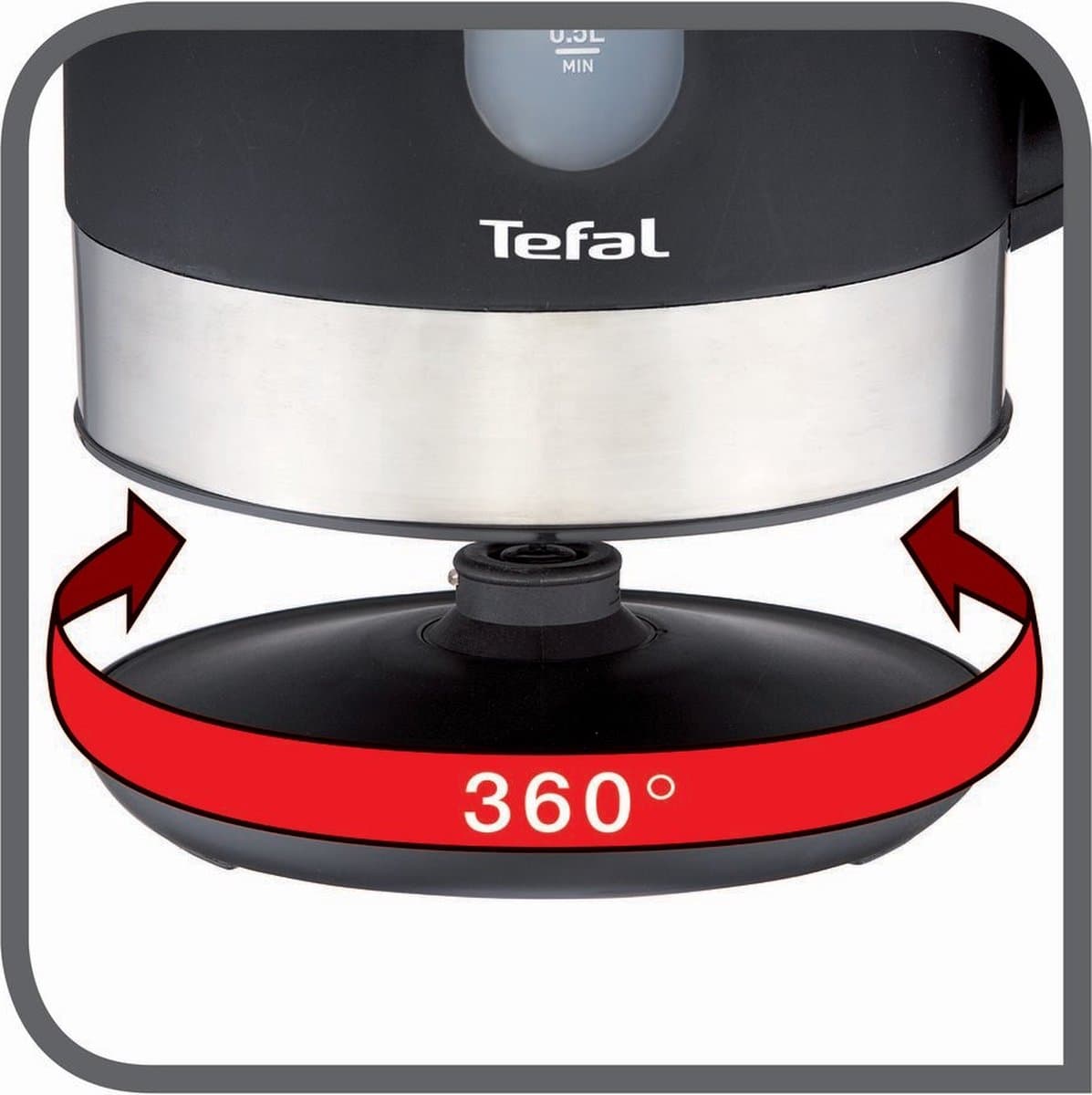 Tefal KO3308 - Waterkoker - 1,7L - Met Automatische Uitschakeling - 2400W - Zwart thumbnail 5